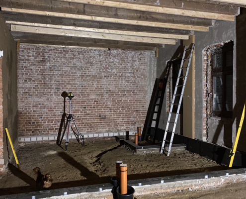 Altbau - Glasschaumsteine zur Dämmung gegen das Erdreich unter Innnenwänden
